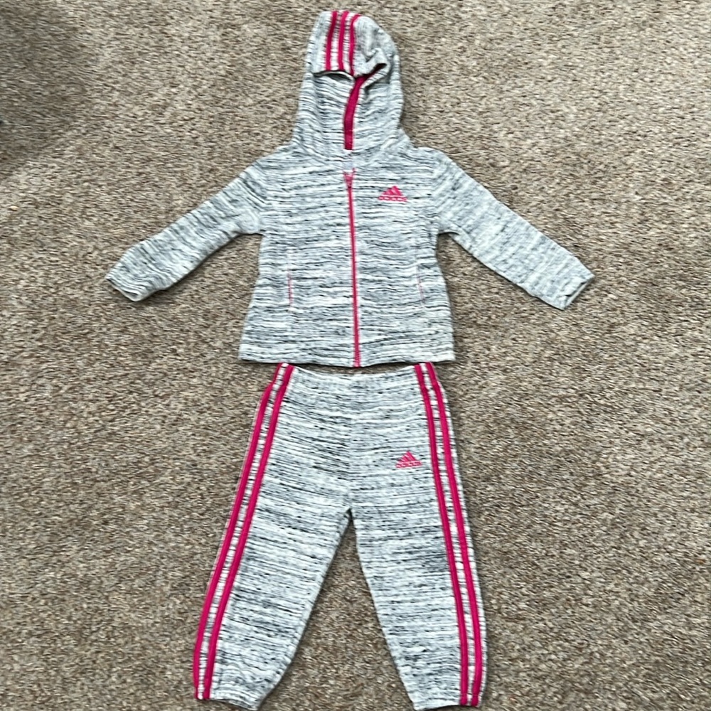 Toddler girl adidas track suit